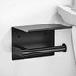Modern Black Stainless Steel Toilet Roll Holder Set