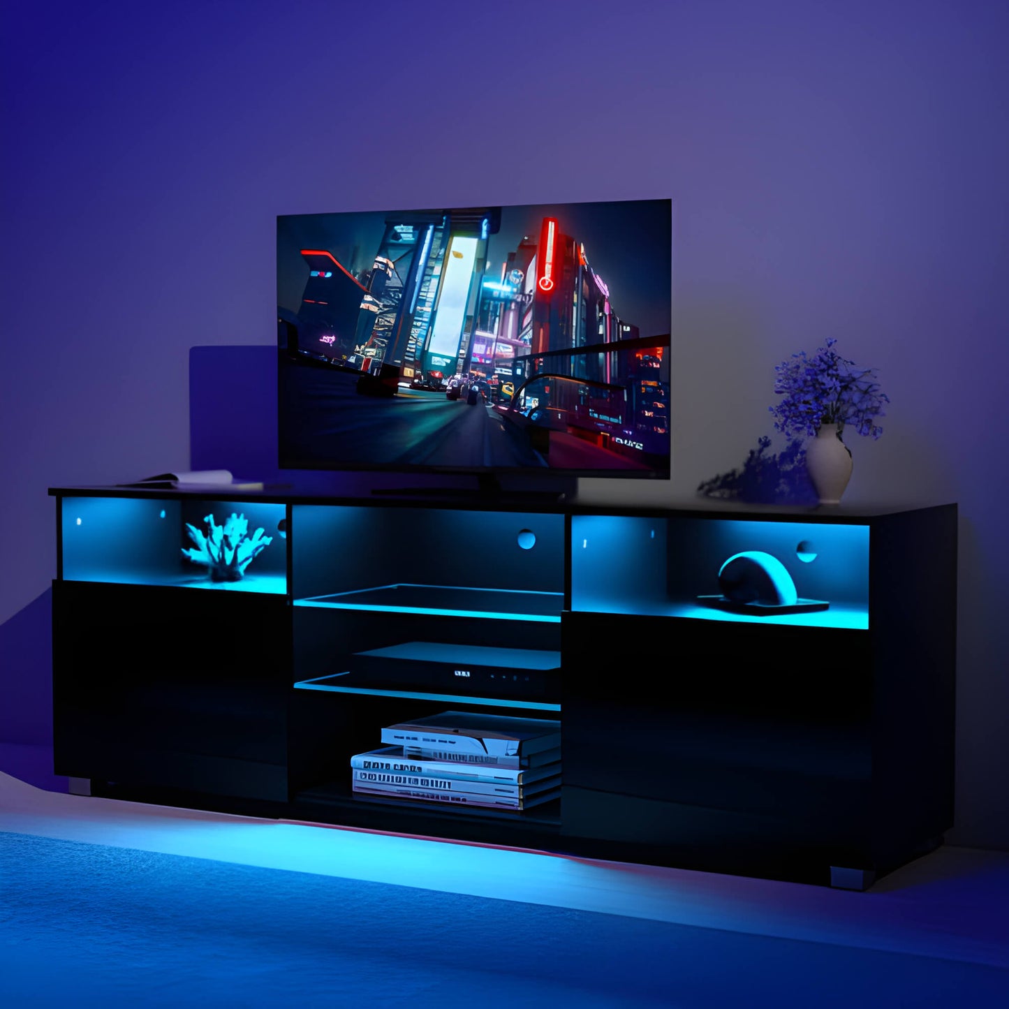 65 inch TV Media Stand with RGB Lightning