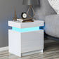 Modern LED Nightstand with Drawer