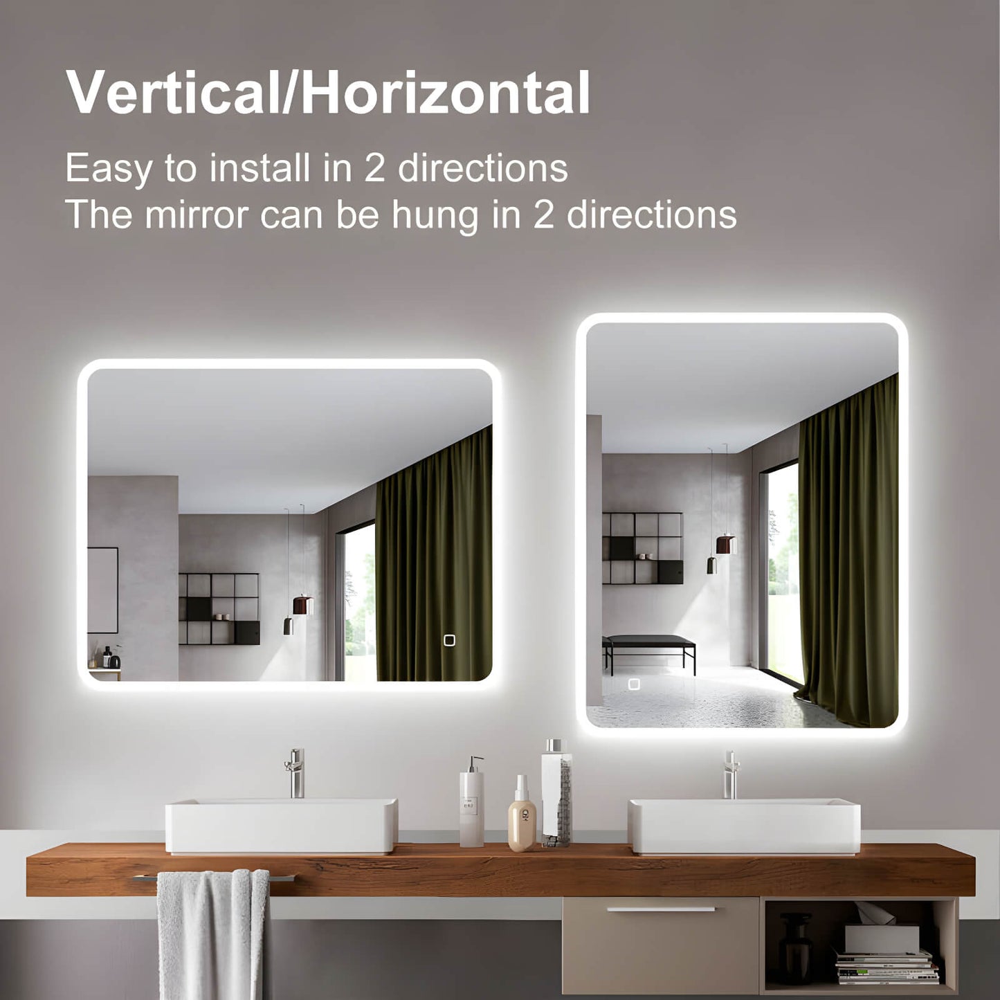 LED Bathroom Mirror 32 x 24 inch